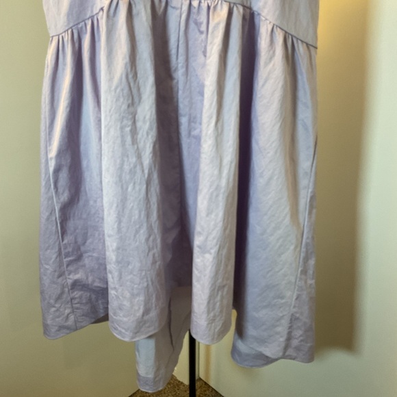 13. Eloquii Purple Midi A-Line Skirt with Tiered High-Low Design Size 18 - Picture 3 of 6